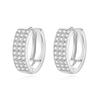 Pendientes de plata de ley S925 con incrustaciones de circonitas, de moda para mujer, ligeros, de lujo, con personalidad, con hebilla para oreja que combina con todo, diseño simple, pendientes con sentido del tacto, venta al por mayor