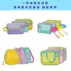 Bolso Cruzado de PU, Neceser para Mujer, Bolso de Mano Portátil, Bolsa Impermeable para Artículos de Tocador de Cuidado de la Piel, Bolso de Gran Capacidad, Bolsa de Viaje