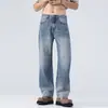 Maple House Moda Masculina / 2026 Primavera/Verão Nova Marca Tendência Jeans Americano High Street Solto Reta Wide-Leg Calças Longas