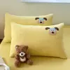 Fundas de Almohada de Algodón tipo Waffle, un Par de Rellenos de Almohada, Fundas de Almohada de Algodón Puro Frescas y Sencillas para Dormitorios de Estudiantes, Pieza Individual