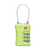 Cerradura de combinación para equipaje de viaje, candado de cable con bloques de color para casillero de gimnasio, candado con código de aduanas TSA