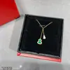 Collar de Calabaza Kirin Violeta del mismo estilo que Liu Shishi con Colgante Wulu de Nácar Blanco, Cadena para Clavícula de Oro de 18K para Mujer, Estilo Chino de Moda