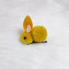 Pinza de pelo tridimensional de conejito lindo clip de felpa para niños pinza lateral para el año del conejo de bebé tocado