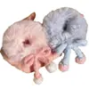 Elástico de Cabelo com Laço de Lã para Crianças Fofo de Pelúcia Corda para Rabo de Cavalo Elástico de Borracha Feito à Mão DIY Faixa de Cabelo Coração de Menina Acessórios de Cabelo