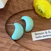 Brincos Macaron Coloridos em Formato de C para Mulheres, Brincos de Verão Dopamina Doces e Frescos com Design Único