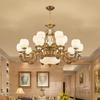 Candelabro de mármore estilo europeu sala de estar sala de jantar Villa duplex edifício hall quarto 2023 novas lâmpadas americanas de cobre puro