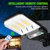 Nueva luz solar de calle exterior transfronteriza con sensor de movimiento, luz de pared LED con control remoto, luz de jardín impermeable