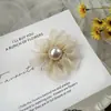 Accesorios de Flores de 4.5cm Organza Perla Nueva Flores Hechas a Mano DIY Pasador para el Cabello Tocado Funda para Teléfono Móvil Accesorios para Ropa