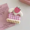 Festa de Aniversário Chapéu de Bolo de Cereja Grampo de Cabelo de Renda Foto de Aniversário de Menina Faixa de Cabelo Criativa Acessórios de Cabelo Fofos para Crianças