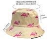 Nuevo Sombrero de Pescador con Estampado de Flamenco para Comercio Exterior Estilo Europeo y Americano Unisex Moda Exterior Calle Protección Solar Sombrero para el Sol Tendencia