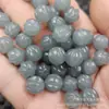 Contas de Abóbora Água Azul Contas Redondas Jade Contas Soltas Quartzo Verde Jada Melão da Fortuna Pulseira Colar Acessórios de Joias Contas