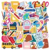 50 Pegatinas Personalizadas de Graffiti para la Vuelta al Cole para Teléfonos Móviles, Guitarras, Coches y Cuadernos, Pegatinas Creativas Decorativas