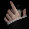 Anillo de plata S925 para mujer, estilo coreano, de doble capa, con diseño distintivo, brillante y sencillo, J0264-1