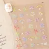 Redanco5D Embutido Popular Desenho Animado Adesivo para Nail Art Concha Luz Colorida Fogos de Artifício Estéreo Adesivo para Unha He1429