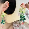 Pendientes de Flor de Cuentas Coloridas Hechos a Mano del Mismo Estilo que Zhang Ruonan 2025 Nuevo Diseño Elegante y Dulce de Nicho