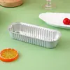 Caja de Papel de Aluminio Caja de Papel de Aluminio Espesada para Durian Asado Caja de Papel de Aluminio de Tira Larga Caja de Papel de Aluminio Desechable para el Hogar Caja Rectangular para Hornear
