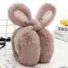 Orejeras de Otoño e Invierno Orejeras Cálidas Plegables Bolsa para Orejas Felpa Calentador de Orejas para Adultos para Mujer Linda Imitación de Pelo de Conejo Engrosado