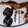 Novo Ano Novo Hot-Selling Tendência Aço Titânio 12mm Largura Textura Martelada Anel Personalizado para Homens e Mulheres, Fonte Dropshipping