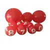Pelota Inflable de PVC Grande Roja Redonda Brillante Decoración Diseño Inflable Pelota Grande Atmósfera Globo Publicitario Interactivo