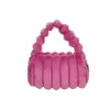Bolsa Baguete de Pelúcia Portátil da Moda Tendência para Mulheres Outono 2025 Nova Simples de Alta Qualidade Texturizada Ombro Único Transversal