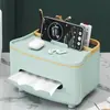 Caja de pañuelos de lujo ligera para sala de estar, caja de pañuelos de alta gama, mesa de centro, control remoto multifuncional, almacenamiento, escritorio para el hogar, adornos creativos
