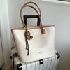 Bolsa de Ombro Bucket Grande Capacidade Macia Face Vintage 2024 Nova Moda Maillard Casual para o Dia a Dia Simples