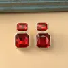 Aretes Europeos y Americanos Transfronterizos Retro Barrocos de Pedrería Geométrica Colorida, Aretes Femeninos Simples de Alta Gama