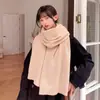Bufanda Gruesa Larga para Amantes Hombres y Mujeres Otoño e Invierno Estudiante Tejida Versátil Estilo Coreano Bufanda Cálida Moda ins