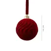 Novo enfeite de bola de Natal aveludada da Amazon para decoração de cena de Natal, decoração de árvore de Natal, bola única em formato de rena