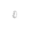 Brinco Falso de Diamante Completo Amanhecer de Primavera Estilo Europeu e Americano Ear Cuff de Fileira de Diamante para Mulheres Clipe de Orelha Cruz de Onda de Zircônia Sem Perfuração