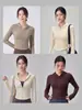 Ropa de Yoga Estilo Primavera y Otoño Diseño Femenino Cintura Entallada Adelgazante Chaqueta Corta con Capucha Agradable al Tacto Cómoda Moderna Versátil Cárdigan