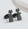 Pendientes de acero inoxidable con dibujos animados de animales pequeños transfronterizos, pendientes lindos para mascotas, gatos, niñas, mini pendientes de lujo ligero en stock al por mayor