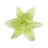 3 Cabezas de Flor de Lirio de Película, Flores Artificiales Altamente Realistas para Tocados de Boda, Fabricación de Coronas, Decoración de Arreglos Florales, Venta al por Mayor, Transfronterizo