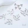 Estrella, luna, trébol de cuatro hojas, pez pequeño de cobre bañado en oro de 14K, cuentas espaciadoras, colgante redondo de garra, accesorios para joyería DIY hechos a mano