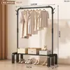 Secador de Roupas Simples de Chão para Quarto, Cabideiro de Armazenamento Interno de Poste Único, Cabide para Varanda, Uso Doméstico