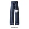 Colección Otoño 2026: Pantalón de Chándal Blanco con Patrón de Escamas de Dragón, Tres Rayas TB, Tallas M-5XL, HK261067-Especial P30