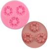 West Point Herramientas DIY Molde de Silicona para Pastel de Azúcar Flor de Rosa de Tres Agujeros Utensilios de Repostería de Cocina H2342