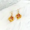 Nuevos Pendientes Florales Dulces de Moda Estilo Ins con Microincrustaciones de Circonita Diseño de Nicho Pendientes de Alta Gama para Mujer