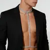 Cadena Corporal Sexy de Cadena de Pedrería para Discoteca Accesorios Estilo Europeo y Americano Cadena de Pedrería Exagerada Sexy para el Pecho Fábrica al por Mayor
