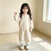 Traje de Color Sólido para Niños Primavera y Otoño Moda Elegante para Niñas Ropa para Padres e Hijos Traje Deportivo de Dos Piezas para Bebés Pequeños Moderno