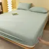 Gorro de Cama Color Sólido Estilo Ins de una Pieza de Algodón Lavado Cubierta para Gorro de Cama Dormitorio de Estudiante Cubierta Antipolvo Simmons Cubierta Protectora para Colchón