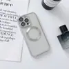 Adequado para Capa de Celular Apple 18Promax, Nova Capa Transparente com Película de Lente Embutida, Capa Protetora para Iphone15P com Atração Magnética