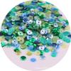 Lentejuelas cóncavas mate de 6 mm, 30 cuentas redondas esmeriladas de colores, para vestido de novia, jardín de infantes, lentejuelas cosidas a mano.