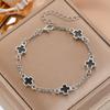 Pulsera de Lazo Europeo y Americano para Mujer, Pulsera de Abeja Mariposa Perla, Pulsera Elegante de Acero Inoxidable de Lujo Ligero, Joyería Transfronteriza