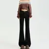 Jeans Americano Retro Design Emagrecedor Plus Velvet Micro-flare Outono/Inverno Novo Versátil Casual Jeans A14486