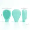 Escova massageadora facial de silicone dupla face transfronteiriça, pincel para máscara facial, pincel de base, pincel para aplicação de máscara de argila, escova de limpeza de silicone