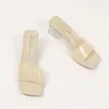 Nuevas Sandalias de Tacón Alto para Mujer de Verano 2026, Tacón de Cristal Transparente, Tacón Grueso de Una Sola Tira, Sandalias para Mujer