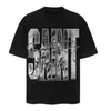 Camiseta de Verano Pesada Suelta de Manga Corta Estilo Vintage Americano Moderno de San Miguel para Hombres y Mujeres
