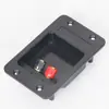 Caja de Terminales de Dos Posiciones para Altavoz Caja Vertical Rojo-Negro Material ABS Caja de Conexión de Audio para Amplificador Accesorios de Terminal