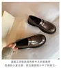 Versión de Piel de Oveja~Mocasines Gola Redondos de Suela Gruesa Estilo Británico de Piel Genuina a la Moda para Mujer, Zapatos de Plataforma de Piel Genuina